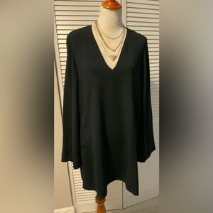 Helmut Lang Black Mini Dress V-Neck
